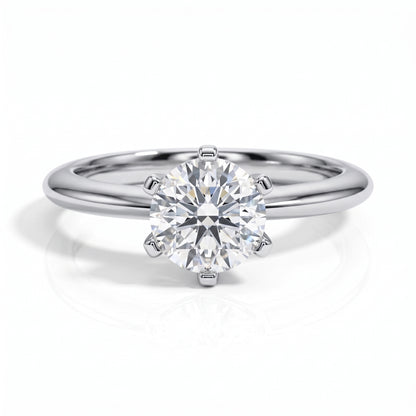 The Classic - Round Brilliant Cut Moissanite Solitaire Ring