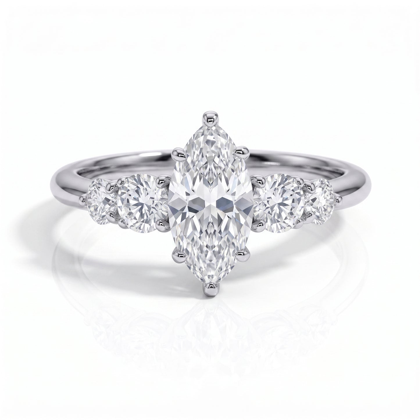 The Selena - Marquise Cut Moissanite Ring