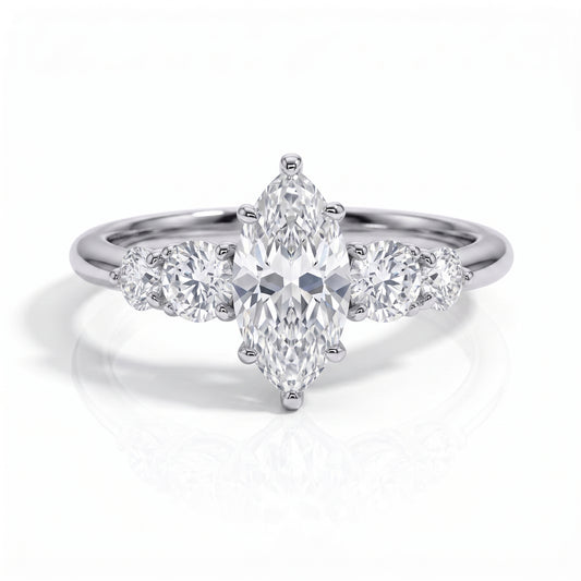 The Selena - Marquise Cut Moissanite Ring