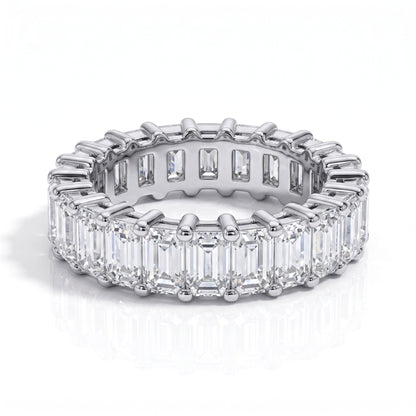 The Aurora - Emerald Cut Moissanite Wedding Band