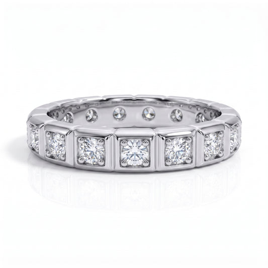The Verity - Moissanite Wedding Band